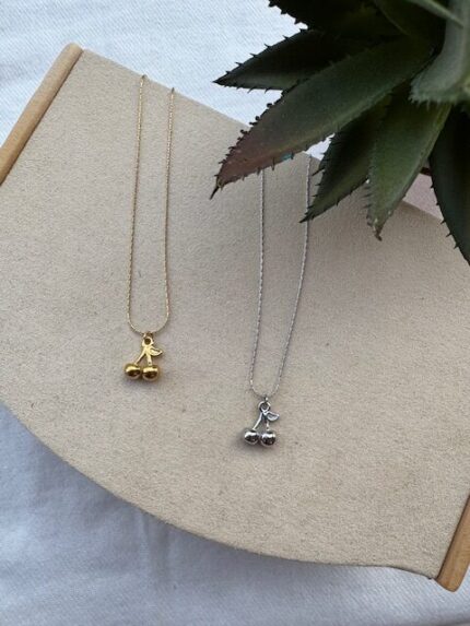 Ατσάλινο κολιέ κερασάκι