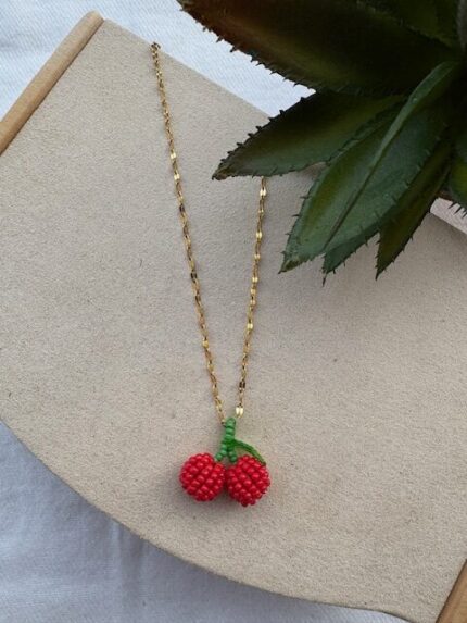 Κολιέ 3D κερασάκια